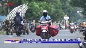 Warga Terpapar Abu Vulkanik Imbas Erupsi Gunung Semeru