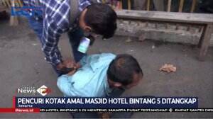 Polisi Berhasil Menangkap Pencuri Kotak Amal di Masjid Hotel Yang Terekam CCTV