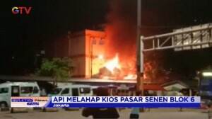 Kios Pedagang Di Pasar Senen Ludes Terbakar