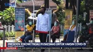 Jokowi Tinjau Puskesmas Vaksinasi COVID-19