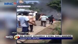 Rem Tak Berfungsi, Bus Damri Terguling dan Terbakar