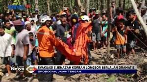 Evakuasi Korban Longsor di Grobogan, Tujuh Korban Ditemukan Dalam Kondisi Rusak