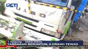 Truk Tabrak Sejumlah Kendaraan, 5 Orang Tewas