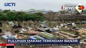 Puluhan Makam Terendam Banjir