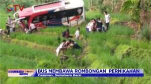 Bus Masuk Sawah, Dua Orang Tewas