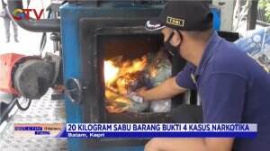 20 Kilogram Sabu Barang Dibakar