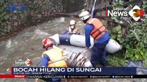 Bocah Hanyut Terbawa Arus