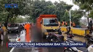 Pemotor Tewas Tertabrak Truk Sampah