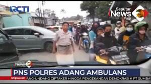 PNS Polres Hadang Ambulans
