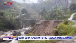 Jembatan Gantung Putus Tergerus Longsor di Cianjur