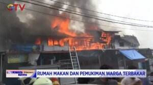 Pemukiman Warga di Gambir Jakarta Terbakar