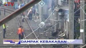 Dampak Kebakaran di Gambir Turut Menyambar Kabel Kereta Api