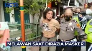 Pelaku Memukul Petugas Saat Razia Masker