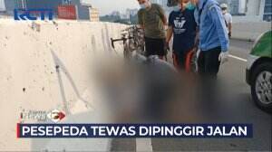 Pesepeda Terbaring Kaku Di Pinggir Jalan