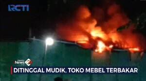 Ditinggal Mudik, Toko Mebel di Jember Kebakaran