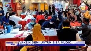 Warga Antusias Ikut Vaksin Untuk Syarat Mudik