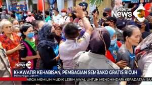 Pembagian Sembako Gratis Ricuh