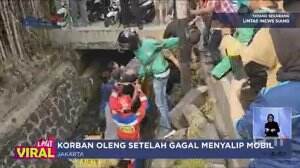 Pemotor Tercebur di Saluran Air
