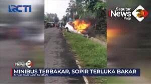 Minibus Terbakar Usai Mengisi BBM