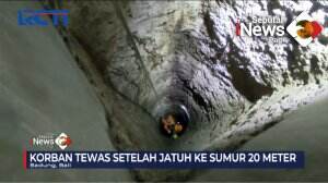 Evakuasi Pria Jatuh Ke Sumur Sedalam 20 Meter
