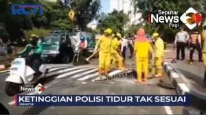 Pembongkaran Polisi Tidur Menyerupai Zebra Cross