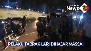 Pelaku Tabrak Lari Dihajar Masa
