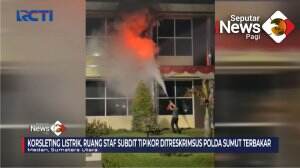 Gedung Ditreskrimsus Polda Sumut Terbakar