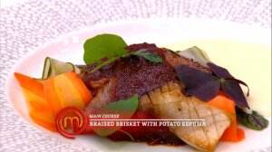 Main Course Braised Brisket with Potato Espuma Ala Audrey - MasterChef Season 7