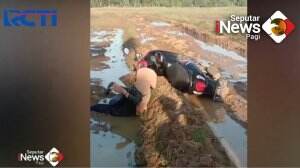 Video Guru SD Jatuh Dari Motor Ke Sawah Viral!