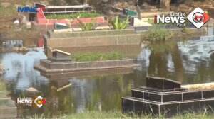 Ziarah Makam Ditengah Banjir