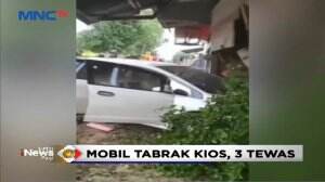 Mobil Menabrak Kios Menyebabkan 3 Orang Tewas