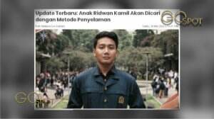 Putra Ridwan Kamil Masih Belum Ditemukan