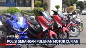 Polisi Pulo Gadung Serahkan Puluhan Motor Hasil Curian