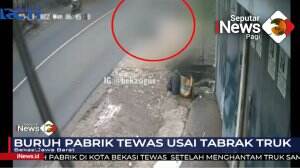 Buruh Pabrik Tewas Menabrak Truk Sampah