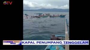 Kapal Sarat Penumpang Tenggelam Di Perairan Teluk Jailolo