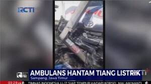 Bawa Pasien, Ambulans Tabrak Tiang Listrik