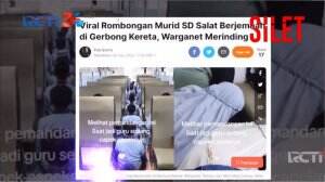 Viral, Rombongan Anak SD Sholat Di Kereta