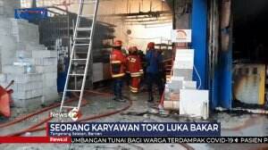 Toko Material Terbakar di Tangerang Selatan