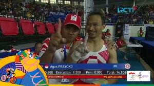 Agus Prayoko Meraih Poin Tertinggi Yakni 14.734 Di Final Senam Artistik Sea Games 2019