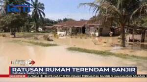 Akibat Curah Hujan Yang Tinggi, Ratusan Rumah Terendam Banjir Di Sumatra Utara