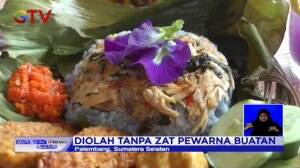 Nasi Bakar Unik Warna Biru Asal Palembang