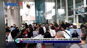 Ratusan Penumpang Bandara Soetta Antre Rapid Test Antigen