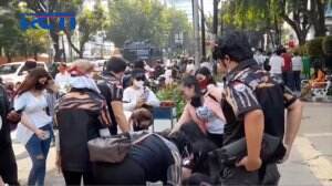 Puluhan Perwakilan Pekerja Hiburan Malam Demo Minta Status PSBB Ketat Di DKI Jakarta Dicabut