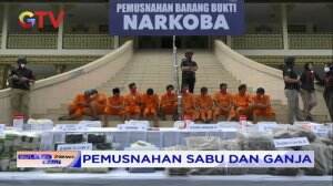 Narkoba Senilai Milyaran Rupiah Dimusnahkan, Para Tersangka Dihadirkan