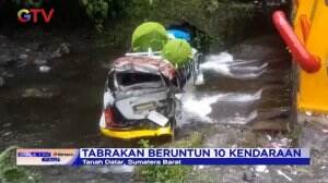 Terjadi Tabrakan Beruntun Yang Melibatkan 10 Kendaraan