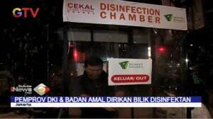 Cegah Tangkal Korona, Pemprov DKI Dan Badan Amal Dirikan Bilik Desinfektan