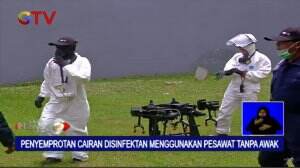 Pemprov DKI Jakarta Gunakan Drone Untuk Melakukan Penyemprotan Caira Disinfektan