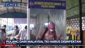 Kedatangan TKI Dari Luar Negeri Wajib Lewati Bilik Disinfektan Dahulu