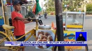Bocah SD Jual Cilok Demi Belajar Virtual