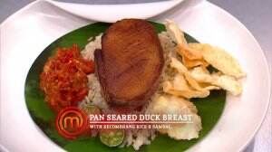 Pan Seared Duck Breast With Kecombrang Rice And Sambal Ala Adurey - MasterChef Season 7